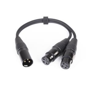 67564 Master Audio Y-Kabel mit 2 XLR female und 1 XLR male Stecker