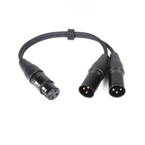 67563 Master Audio Y-Kabel mit 2 XLR male und 1 XLR female Stecker