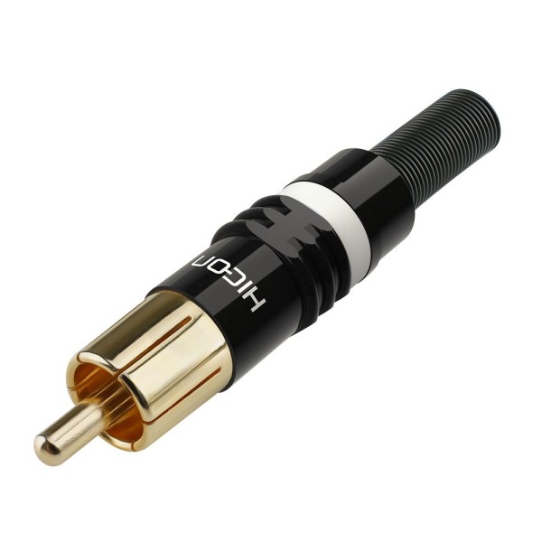 39206 Hicon CM03-NTL Cinch/RCA - Kabelstecker schwarz/weiß