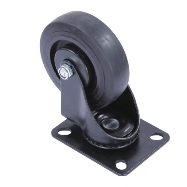 66062 TUFF 3151BLK - Lenkrolle 100 mm mit schwarzem Rad u. Rahmen