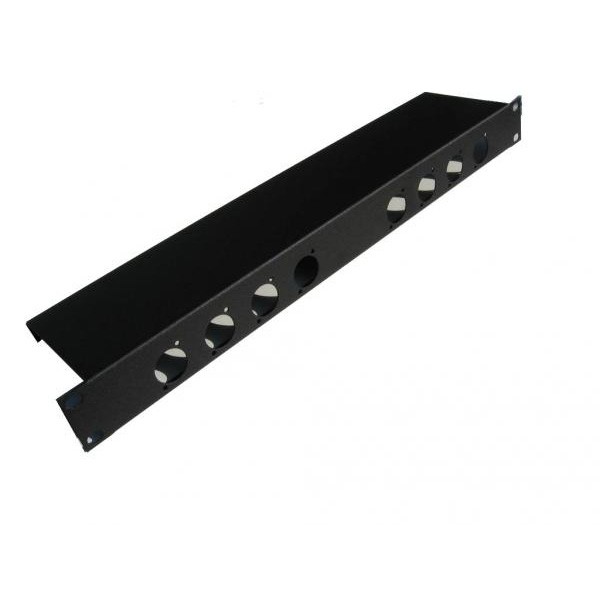 45601 Rackblende 8 Bohrungen für XLR oder Speakon mit Kabelfixierung