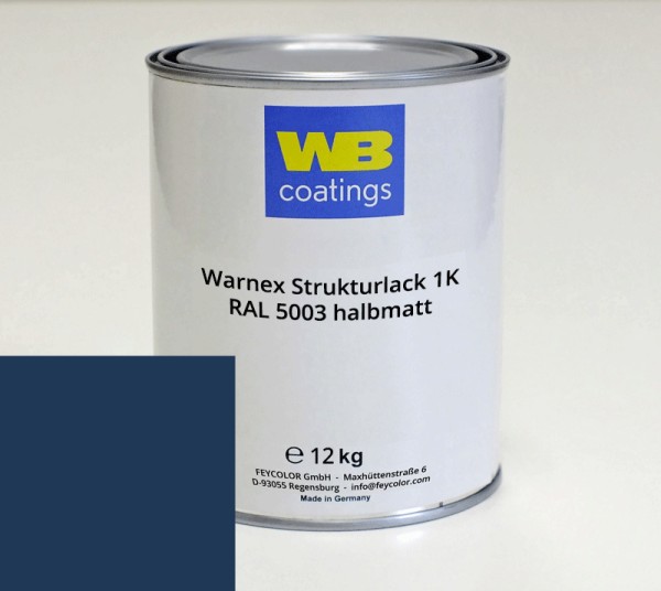 67117 12kg Warnex Strukturlack RAL5003 saphirblau halbmatt