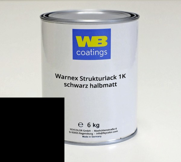 67183 6kg Warnex Strukturlack schwarz halbmatt